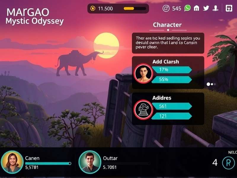 Margao Mystic Odyssey gameplay screenshot showing Indian landscape
